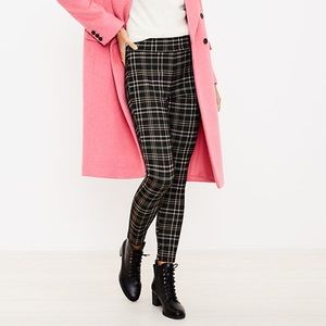 Loft Shimmer Plaid Ponte Leggings Small